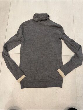 Burberry Gray Turtleneck Sweater - Classic Lightweight Knit